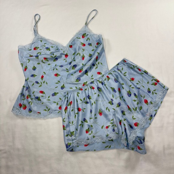 Victoria's Secret Other - Victoria's Secret Pajama Set Women's Small Blue Floral PJs Tank Shorts